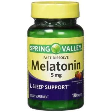 Melatonina 5mg 120 tabs Spring Valley - validade 9/2021 e 10/21 Spring Valley