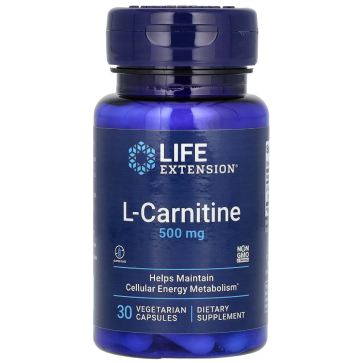 L-Carnitine, 500 mg, 30 Vegetarian Capsules Life Extension Life Extension