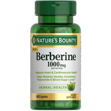 Nature's Bounty Berberine 1000mg Capsules, 60 Count Natures Bounty