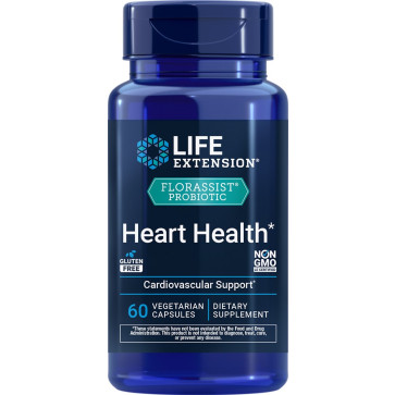 FLORASSIST Probiotic Heart Health, 60 Vegetarian Capsules (74 mg per Capsule) Life Extension Life Extension