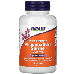Phosphatidyl Serine, Extra Strength 300 mg 50 Softgels Now foods Now