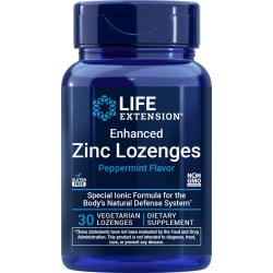Enhanced Zinc Lozenges, Peppermint, 30 Vegetarian Lozenges (18.75 mg per Lozenge) Life Extension