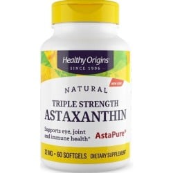 Astaxanthin 12 mg triple 60 softgels (AstaPure) Healthy Origins Healthy Origins