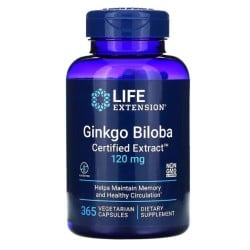 Ginkgo Biloba Certified Extract 120 mg, 365vcaps Life Extension Life Extension