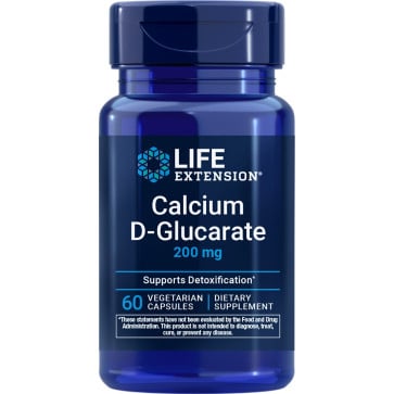 Life Extension, Calcium D-Glucarate, 200 mg, 60 Vegetarian Capsules Life Extension