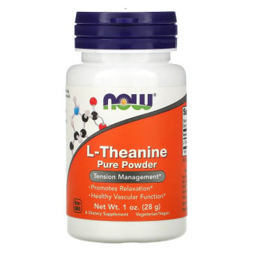L-Theanine Pure Powder, 1 oz (28 g) Now