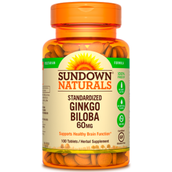 Ginkgo Biloba 60mg (100 tabs) - Sundown Naturals