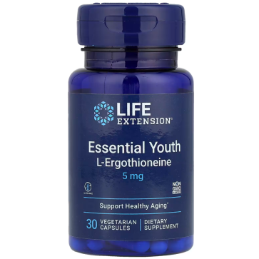 Essential Youth L-Ergothioneine, 5 mg, 30 Vegetarian Capsules Life Extension Life Extension