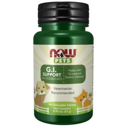 G.I. Support Chewable Tablets for Dogs & Cats Now foods Pets Now Pets