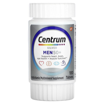 Centrum, Silver Men 50+, Complete Multivitamin, 100 Tablets Centrum