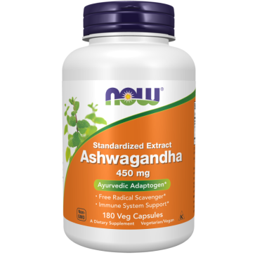 Ashwagandha, 450 mg, 180 Veg Capsules Now foods Now