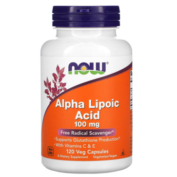 Alpha Lipoic Acid, 100 mg, 120 Veg Capsules Now