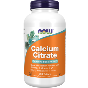 Calcium Citrate 250 Tablets Now foods Now
