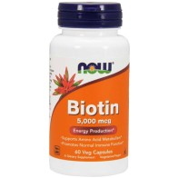 Biotina 5000 (60 cápsulas) - Now Foods