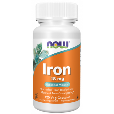 Iron, 18 mg, 120 Veg Capsules Now foods Now
