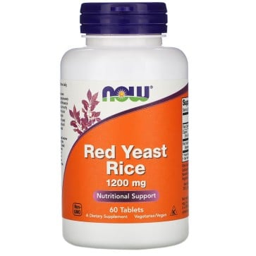 RED YEAST RICE EXTRACT 1200MG 60 TABS Now Now Foods