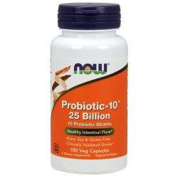 Probiotic-10™ 25 Billion - 100 Veg Capsules Now Foods