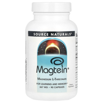 Source Naturals, Magtein, Magnesium L-Threonate, 90 Capsules Source Naturals