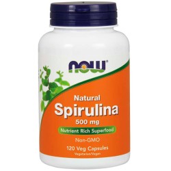 Spirulina 500mg (120 cápsulas) - Now Foods