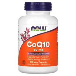CoQ10, 60 mg, 180 Veg Capsules Now foods Now