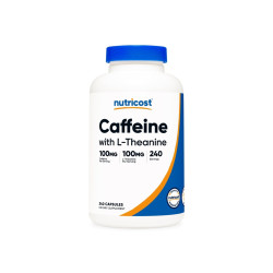 Nutricost, Caffeine + Theanine 100/100 MG 240 CAP Nutricost