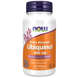 Ubiquinol, Extra Strength, 200 mg, 60 Softgels Now foods Now