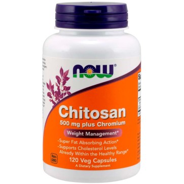Chitosan Plus Cromium 500mg (120 cápsulas) - Now Foods