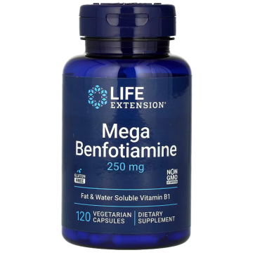 Mega Benfotiamine, 250 mg, 120 Vegetarian Capsules Life Extension Life Extension