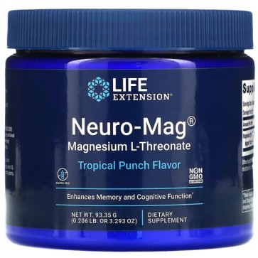 Neuro-Mag Magnesium L-Threonate (Tropical Punch) 93.35 grams Life Extension Life Extension