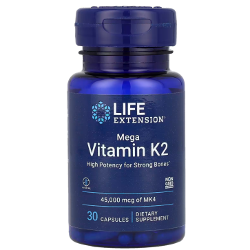 Mega Vitamin K2, 45,000 mcg, 30 Capsules Life Extension Life Extension