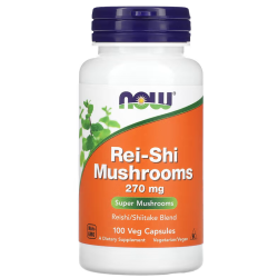 Rei-Shi Mushrooms, 270 mg, 100 Veg Capsules Now foods Now
