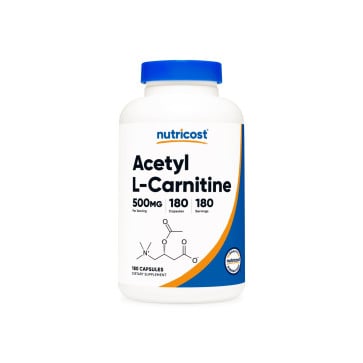 Nutricost, Acetyl L-Carnitine Capsules 500 MG 180 CAPS Nutricost