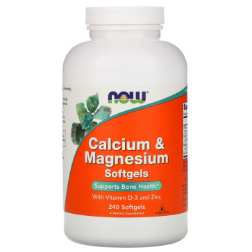 Calcium  Magnesium, 240 Softgels Now foods Now