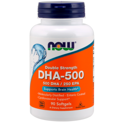 DHA-500 (90 softgels) - Now Foods