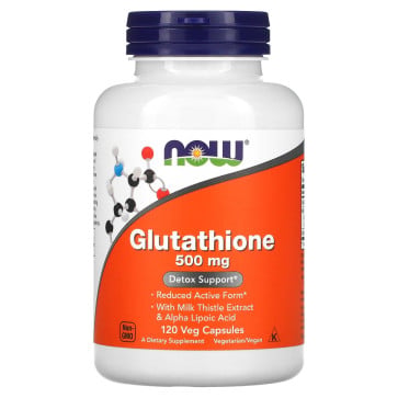 Glutathione , 500 mg, 120 Veg Capsules Now