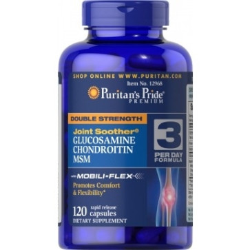 Double Strength Glucosamine. Chondroitin & MSM Joint Soother® 120s PURITAN Puritan