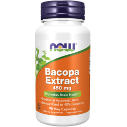 Bacopa Extract, 450 mg, 90 Veg Capsules Now foods Now