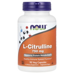 L-Citrulline 750 mg 90 Veg Capsules Now foods Now