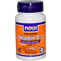 Vitamina D-3 1,000 IU - Now Foods-180chewables 