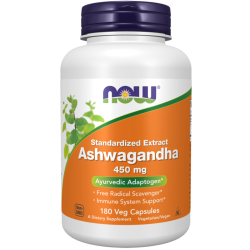 Ashwagandha, 450 mg, 180 Veg Capsules Now foods Now