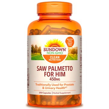 Saw Palmetto 450mg (250 cápsulas) - Sundown Naturals