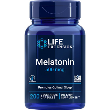Melatonin 500 mcg, 200 vegetarian capsules Life Extension