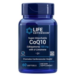 Super-Absorbable CoQ10 (Ubiquinone) with d-Limonene 50 mg, 60 softgels Life Extension Life Extension
