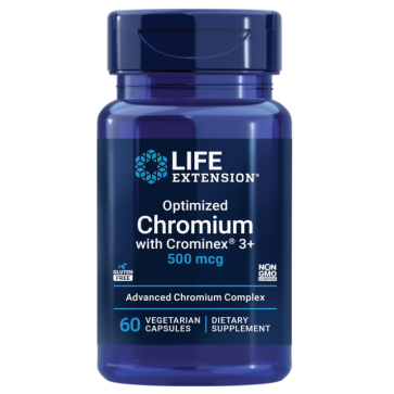 Optimized Chromium with Crominex 3+, 500 mcg, 60 Vegetarian Capsules Life Extension Life Extension