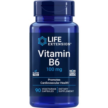 Vitamin B6, 250 mg, 100 Vegetarian Capsules Life Life Extension