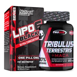 Combo: Tribulus Terrestris - Pro Size + Lipo 6 Black - Nutrex Pro Size Nutrition