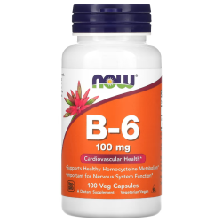 B-6, 100 mg, 100 Veg Capsules Now foods Now