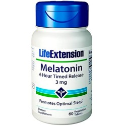 Melatonina 6 Hour Timed Release (60 tabletes) - Life Extension