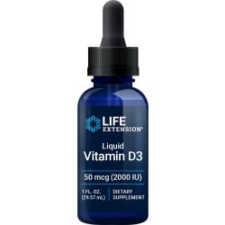 Liquid Vitamin D3, 50 mcg (2,000 IU), 1 fl oz (29.57 ml) LE Life Extension