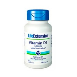 Vitamin D3 5,000 IU - 60 Cápsulas Life Extension
